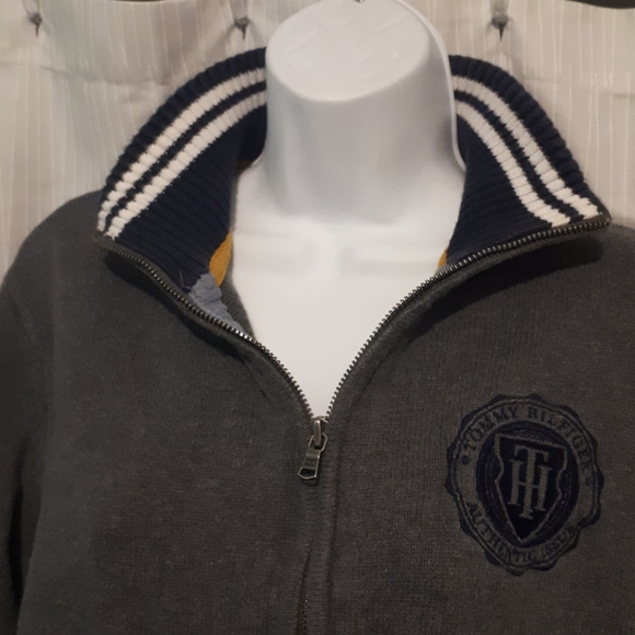 Tommy Hilfiger Varsity Full Zip Sweater sz Large - Picture 4 of 7